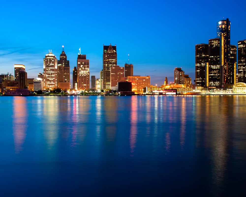 Detroit, MI skyline